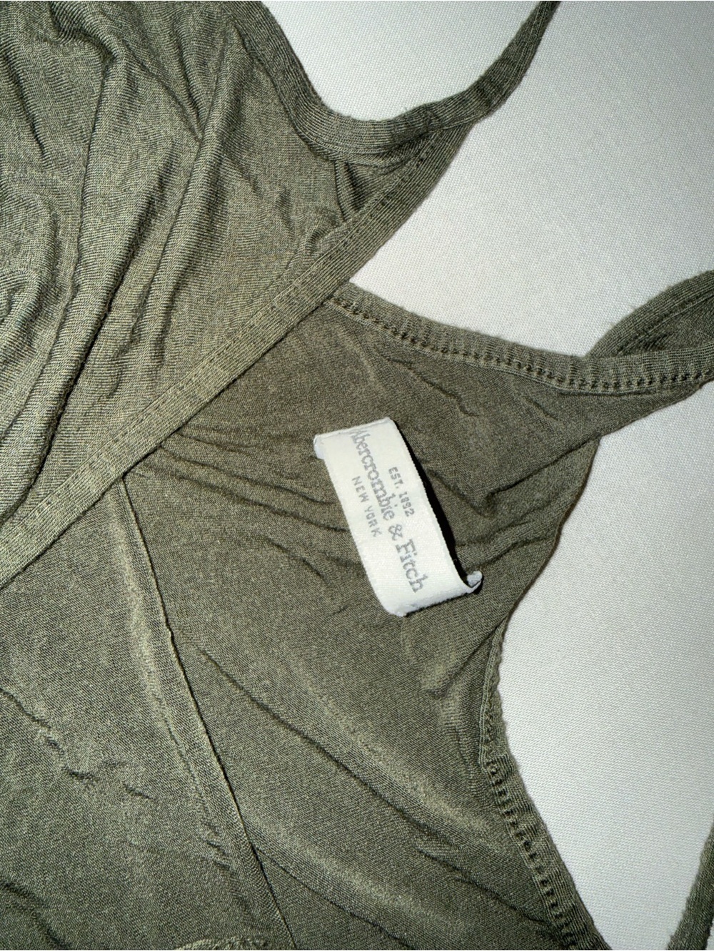 Abercrombie & Fitch Olive Racerback Tank Top